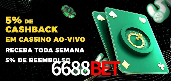 Promoções do cassino ao Vivo 6688bet